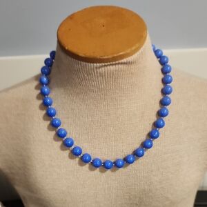 Source Unknown Blue Beaded Necklace